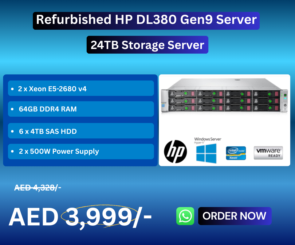 Refurbished HP DL380 Gen9 Server